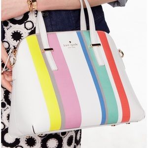 75% OFF Sale Kate Spade Multi Stripe Top Handle
